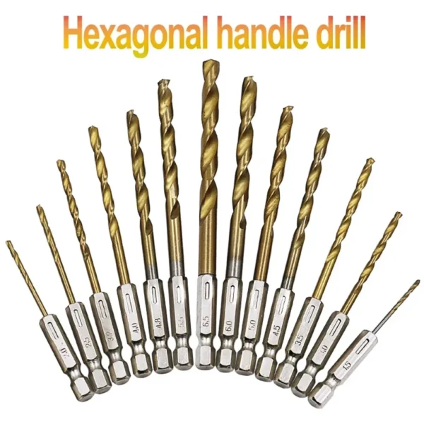 1Pcs 1/4" Hexagonal Shank HSS Drill Bit 1.5mm-6.5mm Drill For Wood/Plastic/Aluminum/Iron Drilling Power Tool Accessories