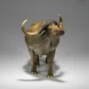 Large Copper Water Buffalo Art Collection Home Office Decor Bronze Statue African Buffalo Copper Sculpture - Image 5